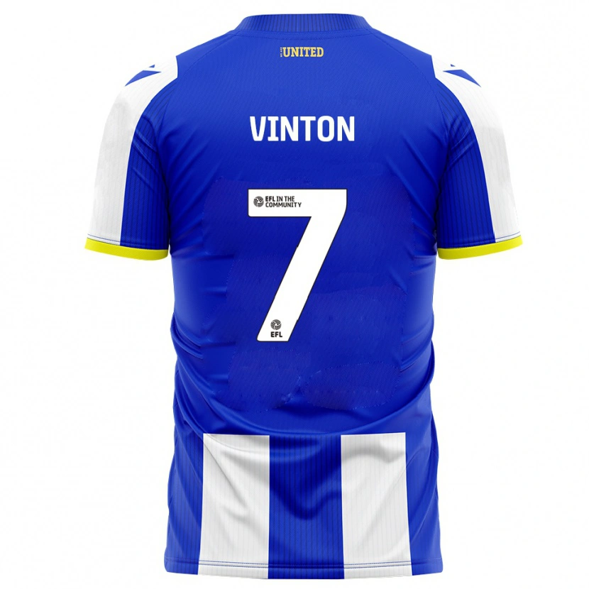Danxen Kinderen Ruby Vinton #7 Blauw Wit Thuisshirt Thuistenue 2025/26 T-Shirt België
