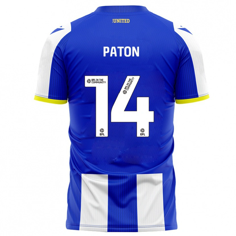 Danxen Kinderen Karys Paton #14 Blauw Wit Thuisshirt Thuistenue 2025/26 T-Shirt België