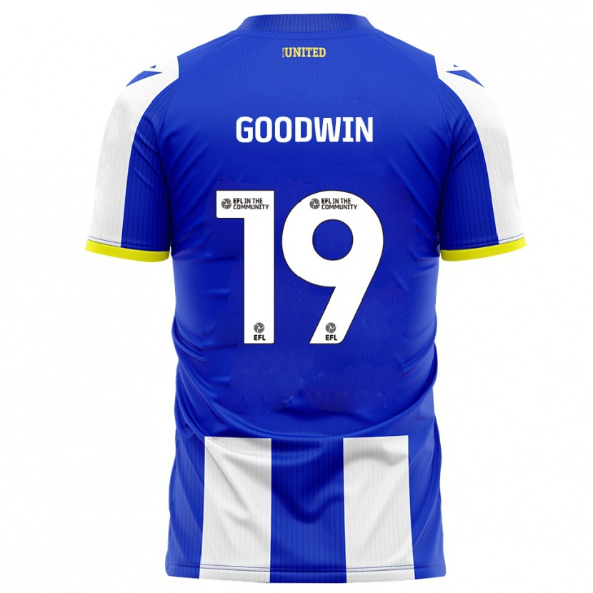 Danxen Kinderen Will Goodwin #19 Blauw Wit Thuisshirt Thuistenue 2025/26 T-Shirt België