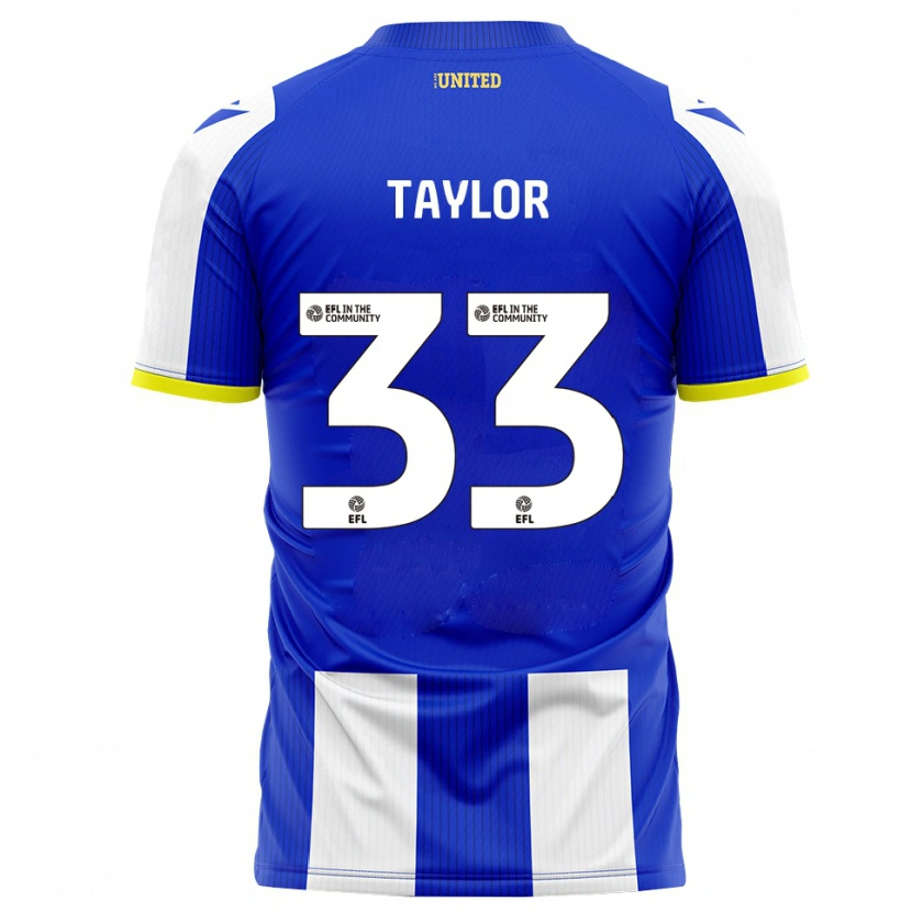 Danxen Kinderen Lyle Taylor #33 Blauw Wit Thuisshirt Thuistenue 2025/26 T-Shirt België