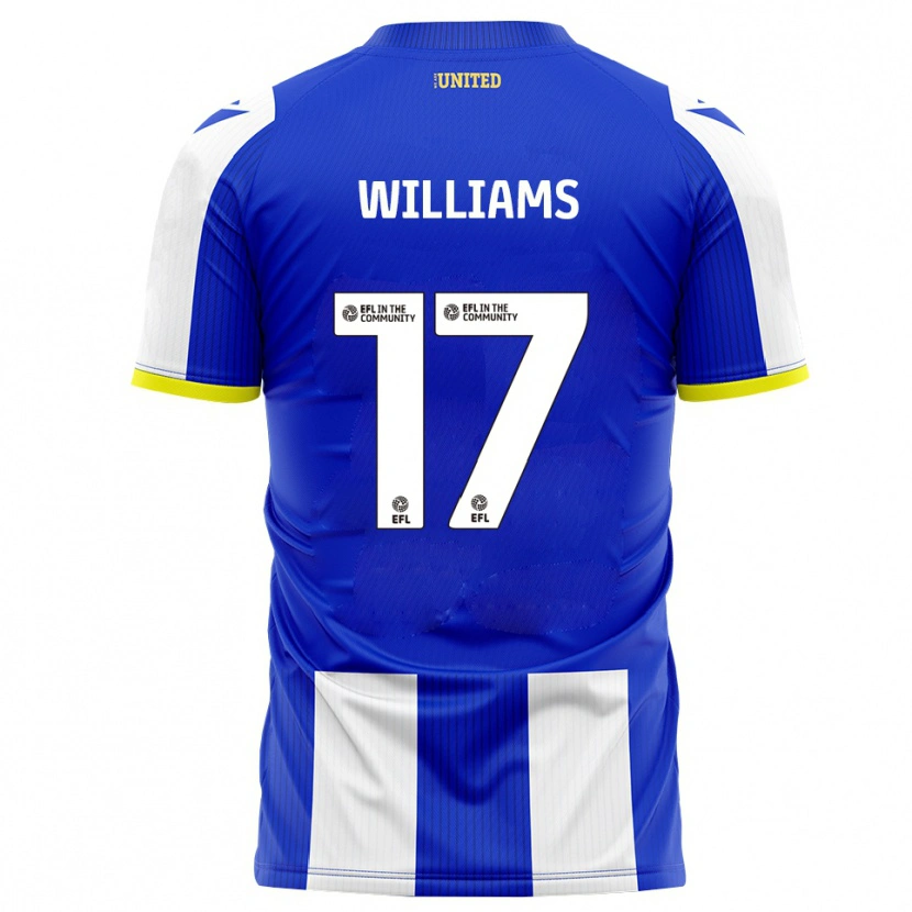 Danxen Kinderen Jaden Williams #17 Blauw Wit Thuisshirt Thuistenue 2025/26 T-Shirt België