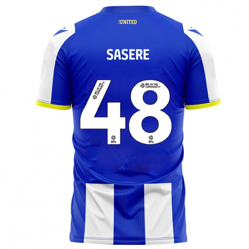 Danxen Kinderen James Sasere #48 Blauw Wit Thuisshirt Thuistenue 2025/26 T-Shirt België