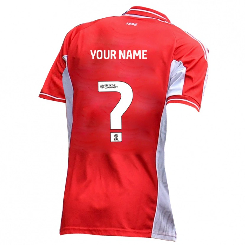 Danxen Kinderen Uw Naam #0 Rood Wit Thuisshirt Thuistenue 2025/26 T-Shirt België