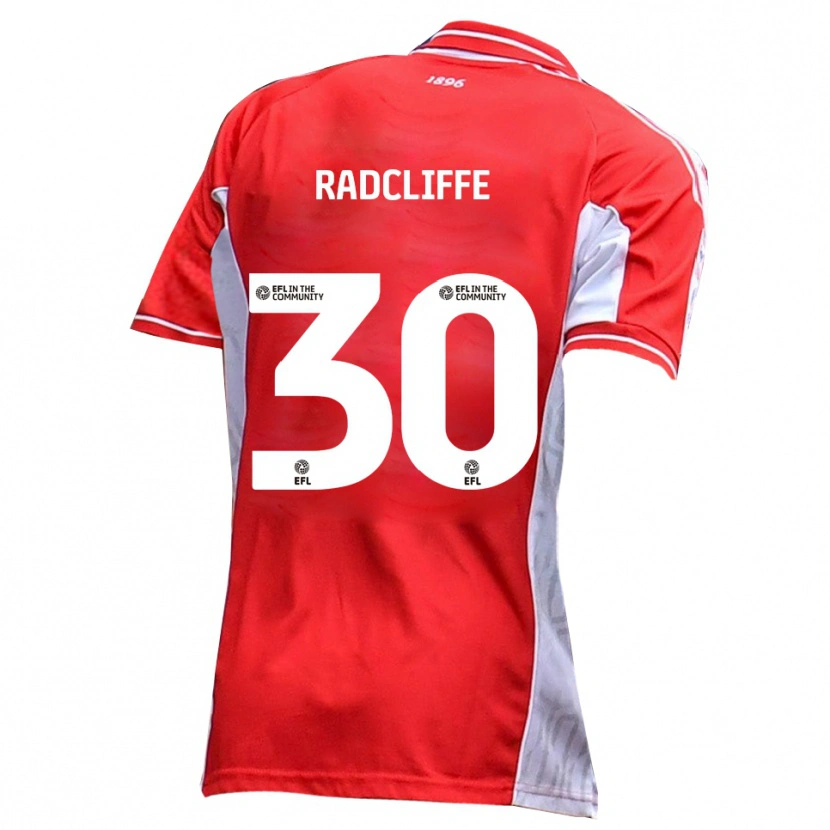 Danxen Kinderen Ben Radcliffe #30 Rood Wit Thuisshirt Thuistenue 2025/26 T-Shirt België