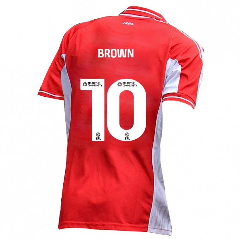 Danxen Kinderen Reece Brown #10 Rood Wit Thuisshirt Thuistenue 2025/26 T-Shirt België