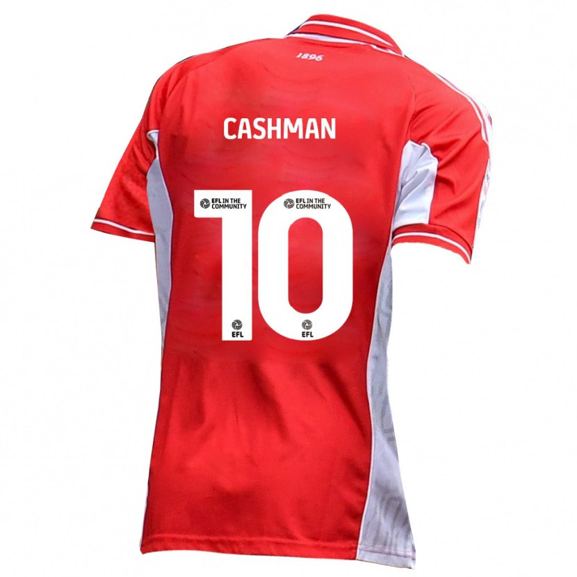 Danxen Kinderen Danny Cashman #10 Rood Wit Thuisshirt Thuistenue 2025/26 T-Shirt België