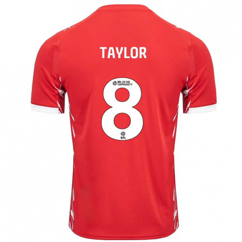 Danxen Kinderen Owen Taylor #8 Rood Wit Thuisshirt Thuistenue 2025/26 T-Shirt België
