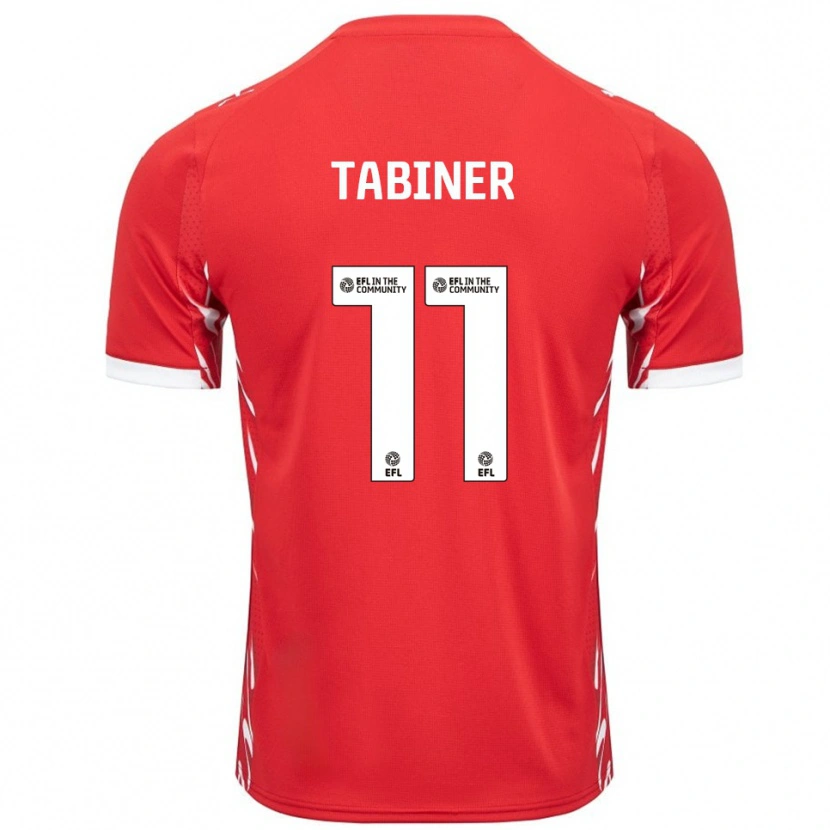 Danxen Kinderen Joel Tabiner #11 Rood Wit Thuisshirt Thuistenue 2025/26 T-Shirt België