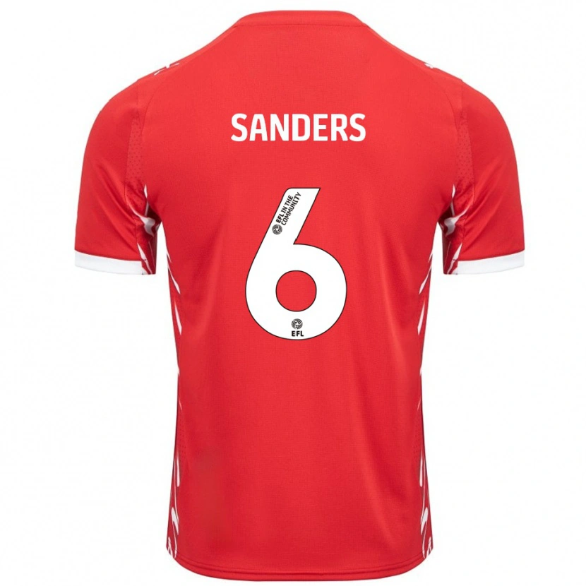 Danxen Kinderen Max Sanders #6 Rood Wit Thuisshirt Thuistenue 2025/26 T-Shirt België