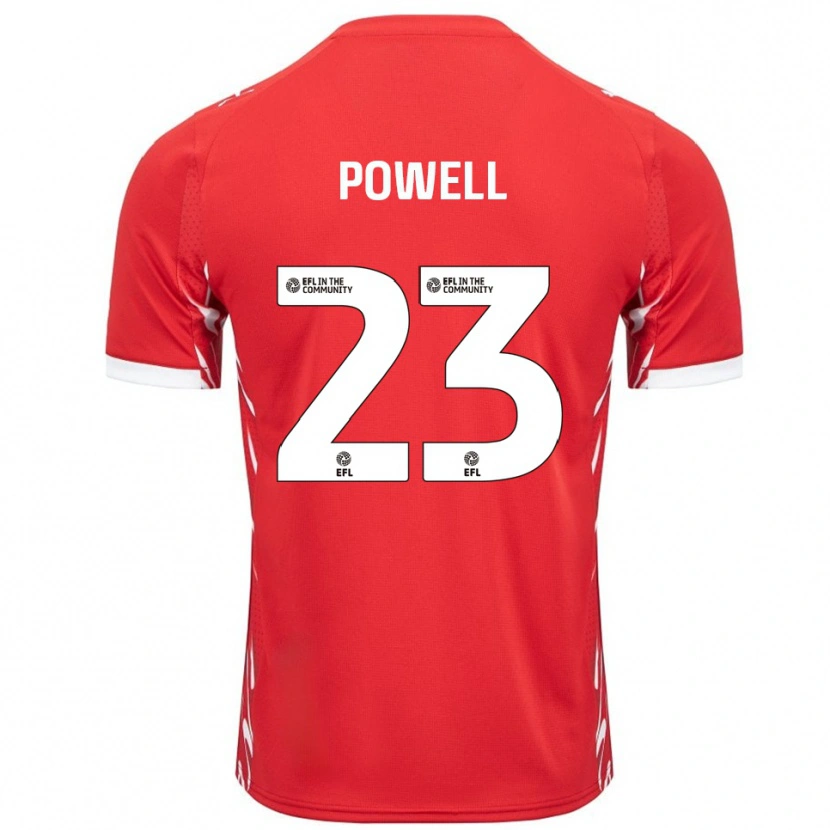 Danxen Kinderen Jack Powell #23 Rood Wit Thuisshirt Thuistenue 2025/26 T-Shirt België