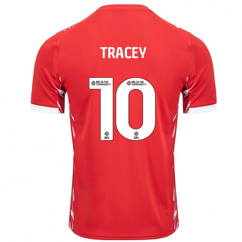 Danxen Kinderen Shilow Tracey #10 Rood Wit Thuisshirt Thuistenue 2025/26 T-Shirt België
