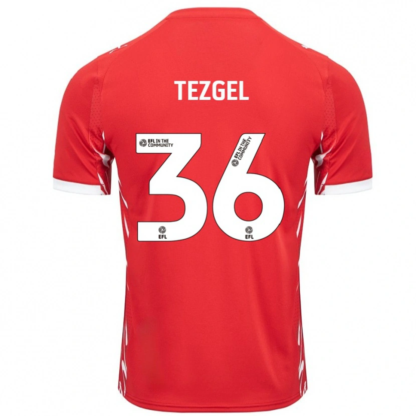 Danxen Kinderen Emre Tezgel #36 Rood Wit Thuisshirt Thuistenue 2025/26 T-Shirt België