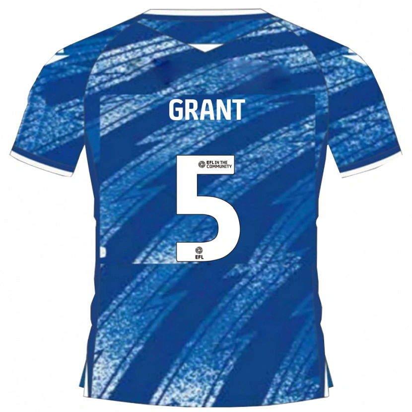 Danxen Kinderen Nayan Grant #5 Blauw Wit Thuisshirt Thuistenue 2025/26 T-Shirt België