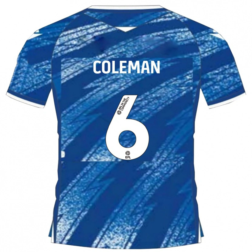 Danxen Kinderen Ethan Coleman #6 Blauw Wit Thuisshirt Thuistenue 2025/26 T-Shirt België
