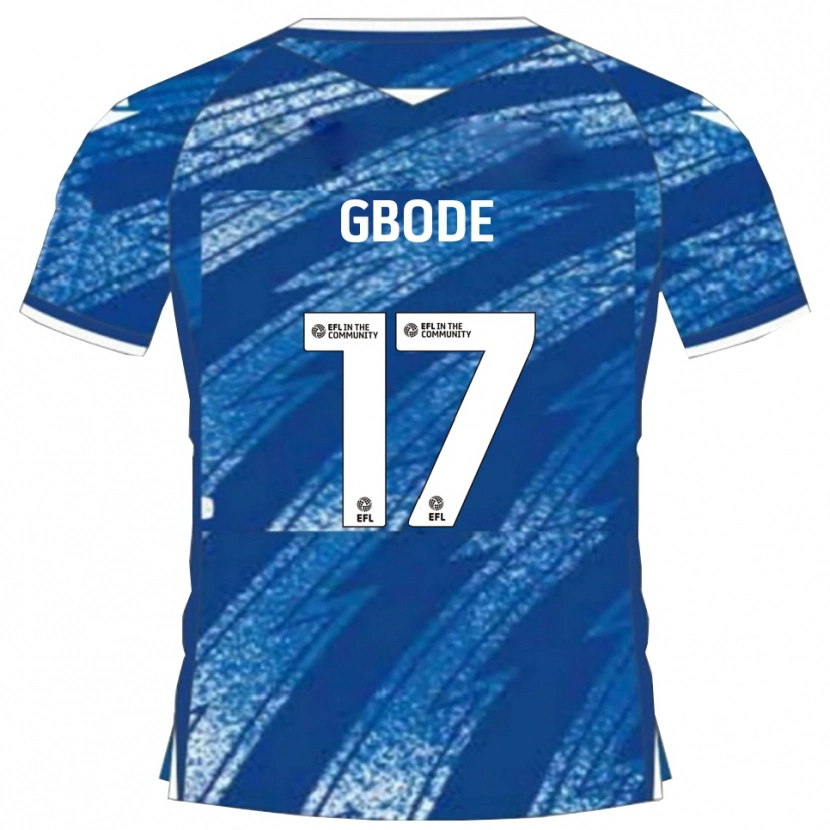 Danxen Kinderen Joseph Gbode #17 Blauw Wit Thuisshirt Thuistenue 2025/26 T-Shirt België