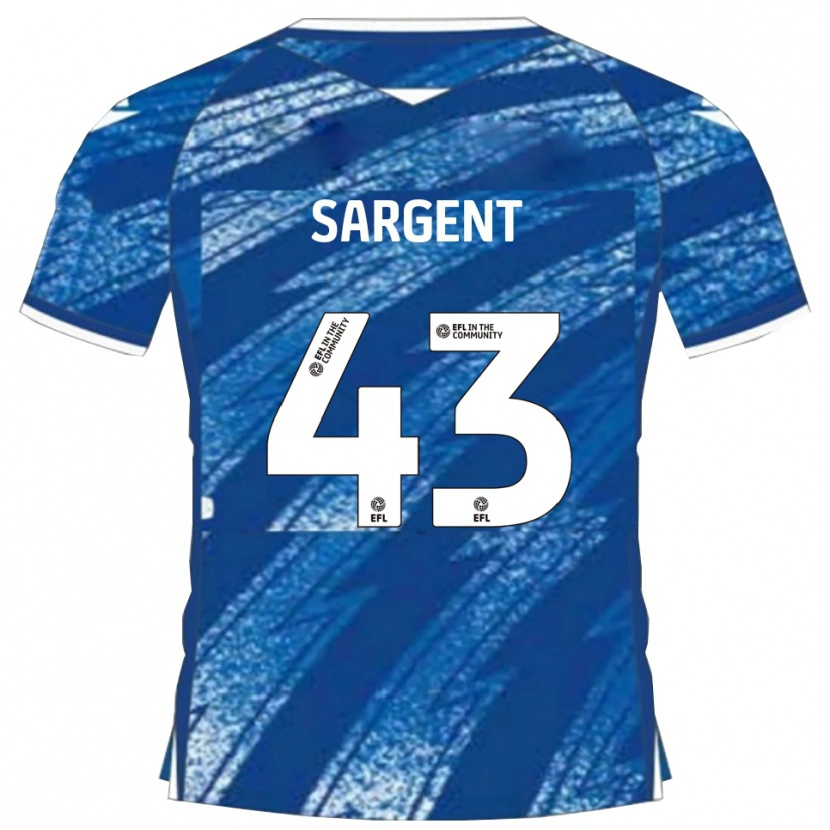 Danxen Kinderen Stan Sargent #43 Blauw Wit Thuisshirt Thuistenue 2025/26 T-Shirt België