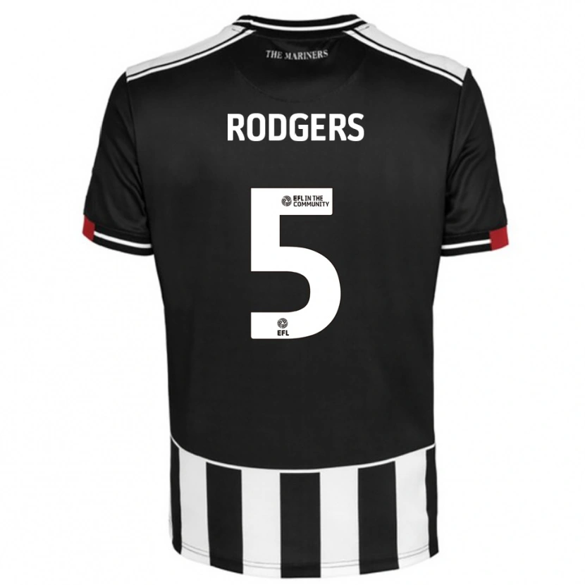 Danxen Kinderen Harvey Rodgers #5 Zwart Wit Rood Thuisshirt Thuistenue 2025/26 T-Shirt België
