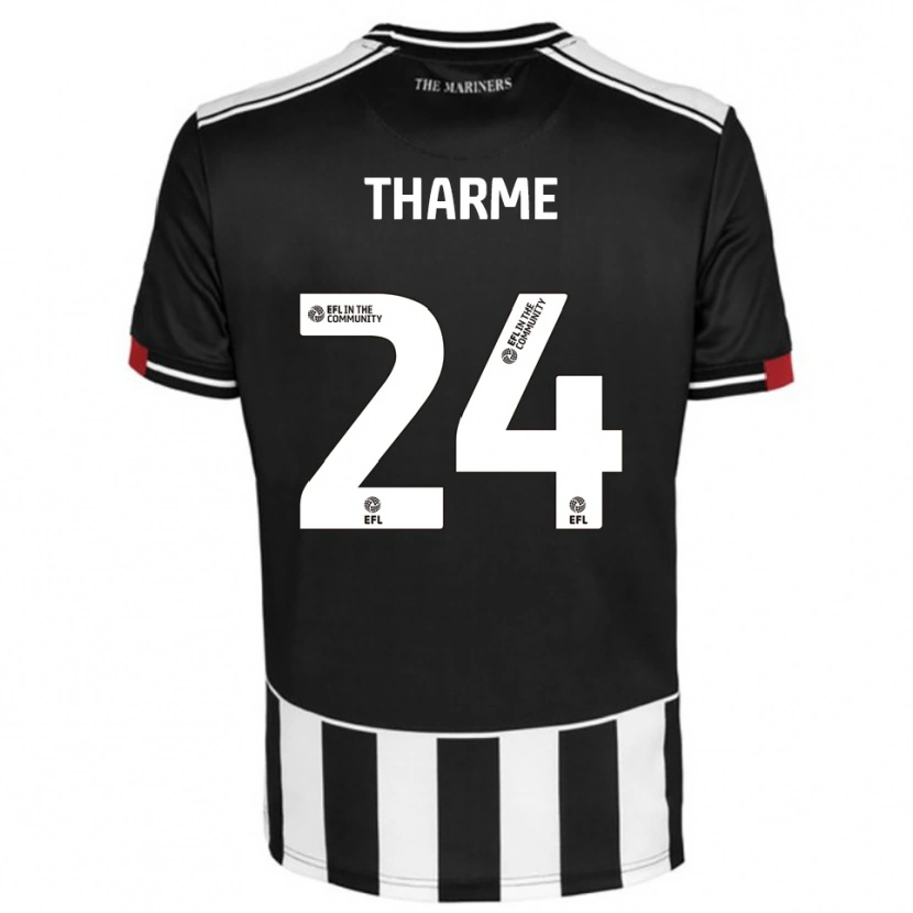Danxen Kinderen Doug Tharme #24 Zwart Wit Rood Thuisshirt Thuistenue 2025/26 T-Shirt België
