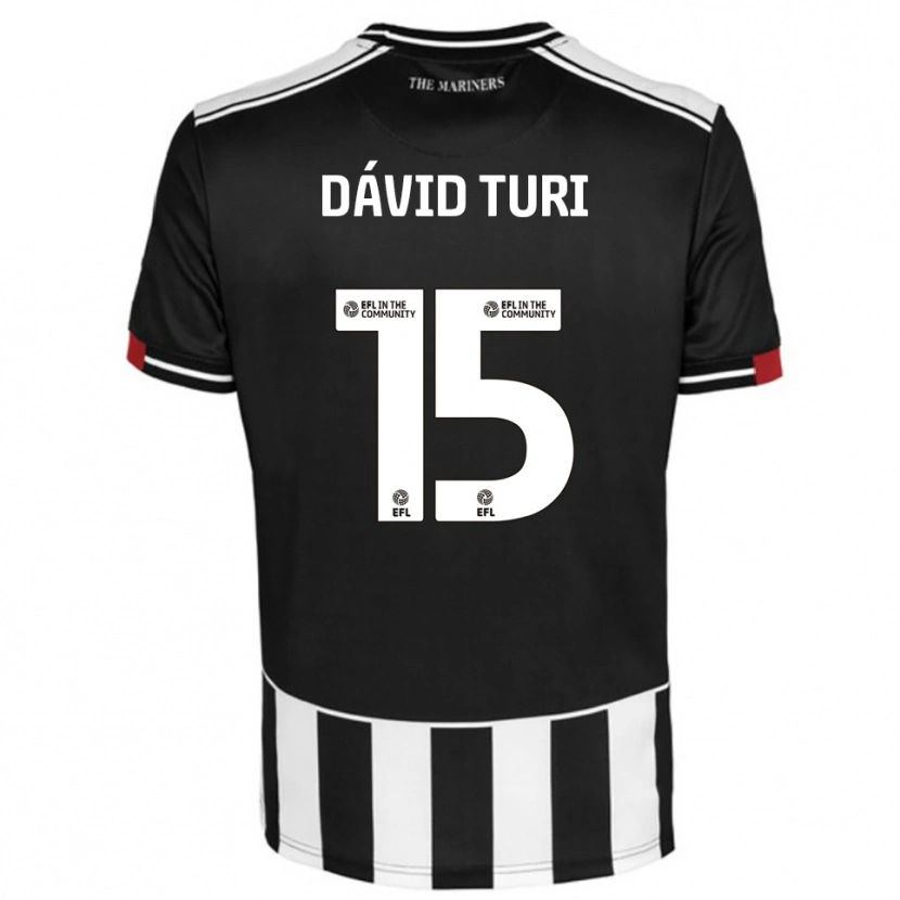 Danxen Kinderen Géza Dávid Turi #15 Zwart Wit Rood Thuisshirt Thuistenue 2025/26 T-Shirt België