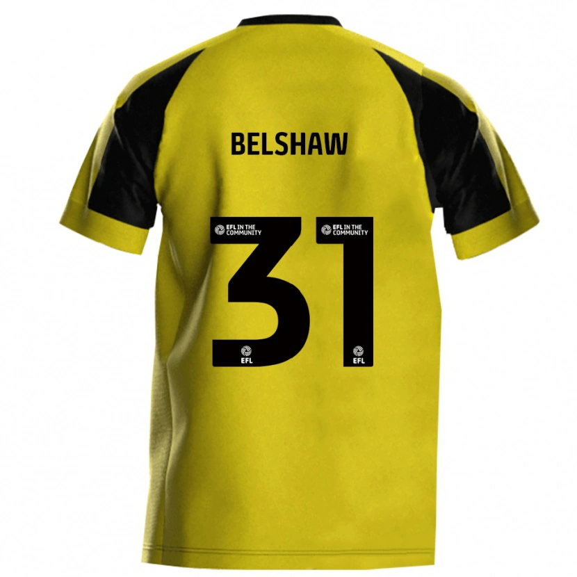 Danxen Kinderen James Belshaw #31 Geel Grijs Thuisshirt Thuistenue 2025/26 T-Shirt België