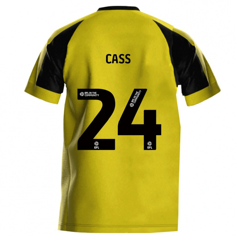 Danxen Kinderen Lewis Cass #24 Geel Grijs Thuisshirt Thuistenue 2025/26 T-Shirt België