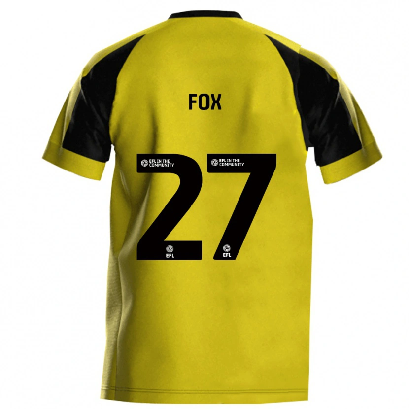 Danxen Kinderen Ben Fox #27 Geel Grijs Thuisshirt Thuistenue 2025/26 T-Shirt België