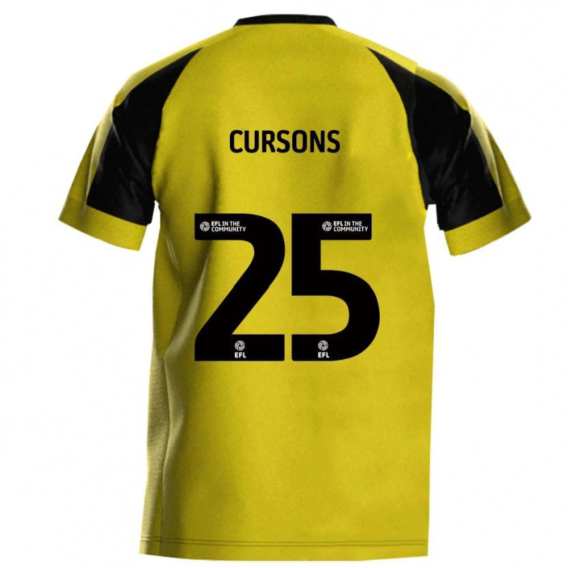 Danxen Kinderen Tom Cursons #25 Geel Grijs Thuisshirt Thuistenue 2025/26 T-Shirt België
