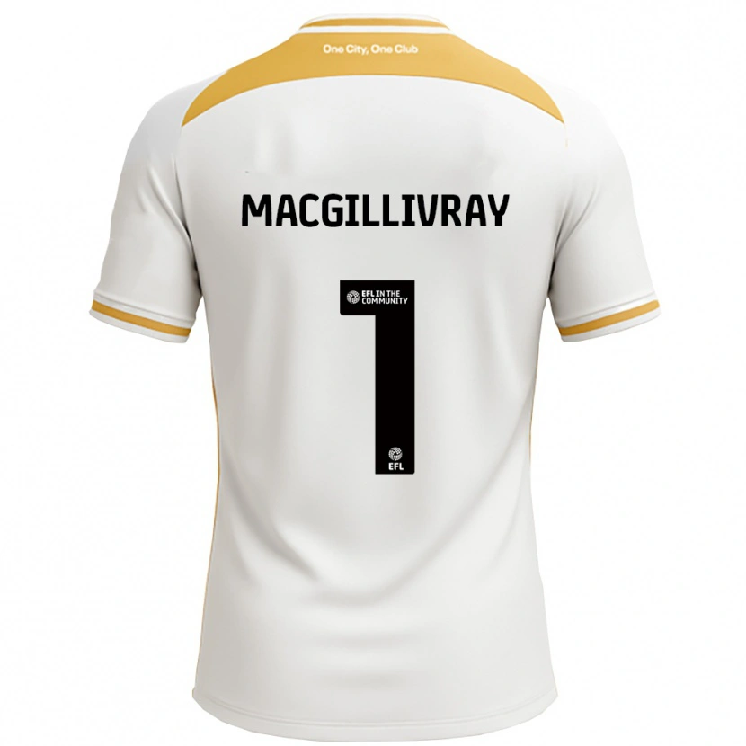 Danxen Kinderen Craig Macgillivray #1 Wit Goud Thuisshirt Thuistenue 2025/26 T-Shirt België