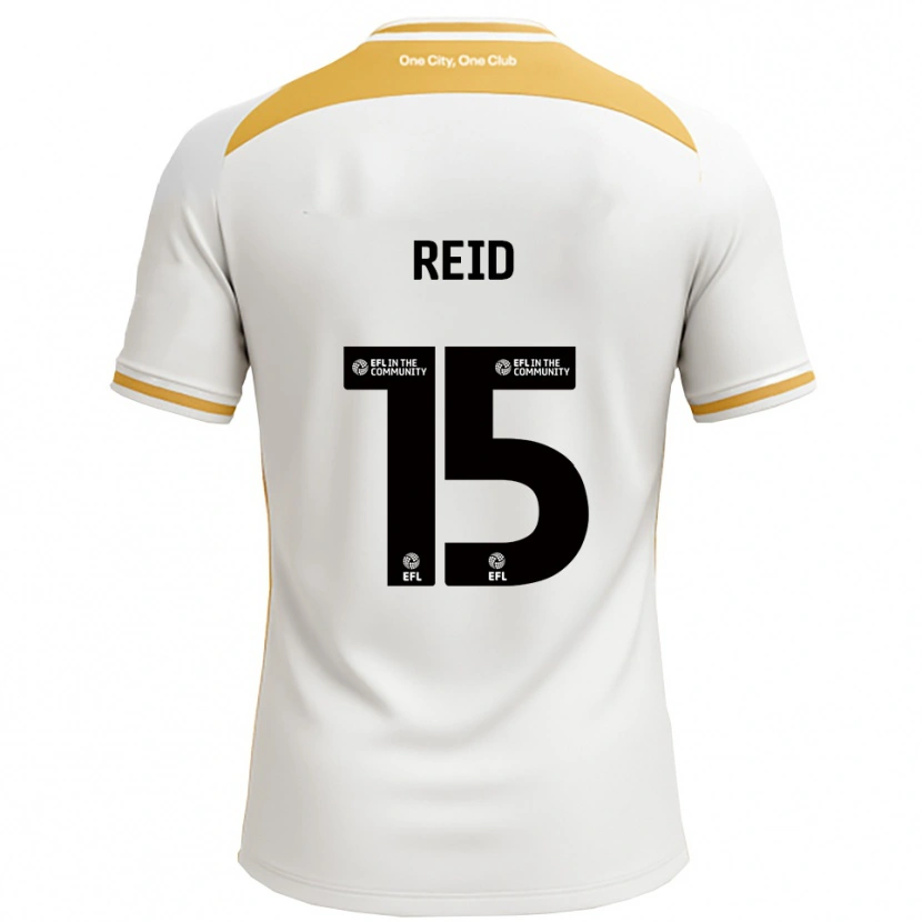 Danxen Kinderen Mia Reid #15 Wit Goud Thuisshirt Thuistenue 2025/26 T-Shirt België