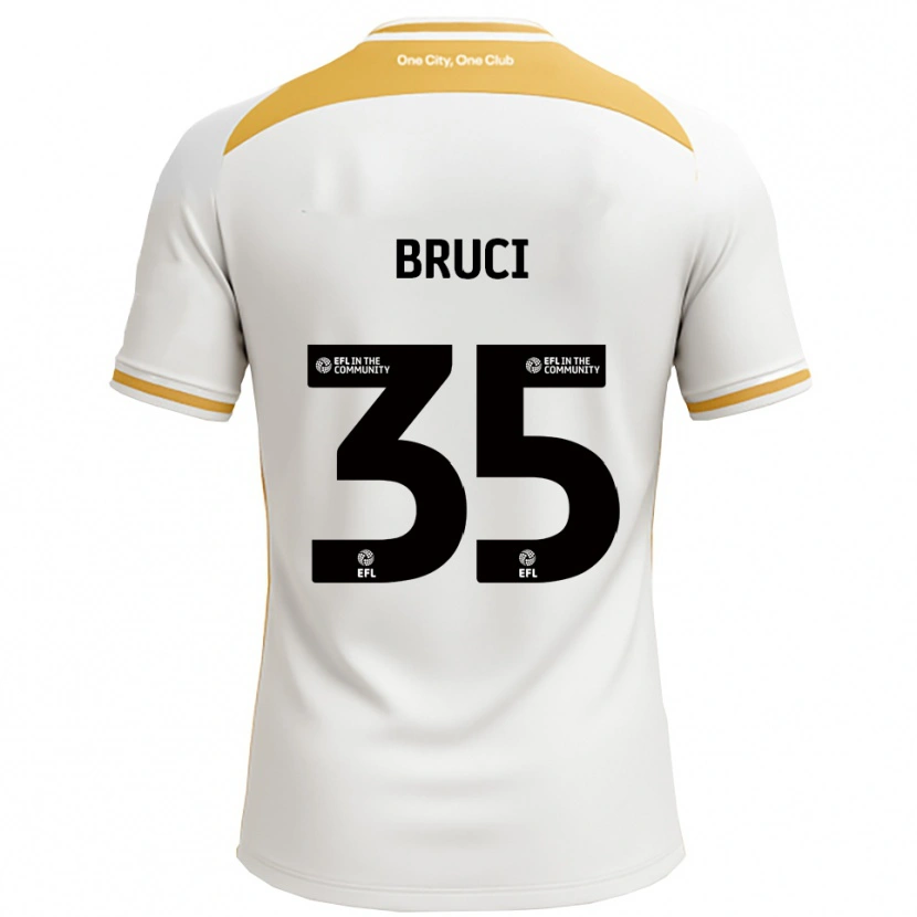 Danxen Kinderen Izabella Bruci #35 Wit Goud Thuisshirt Thuistenue 2025/26 T-Shirt België