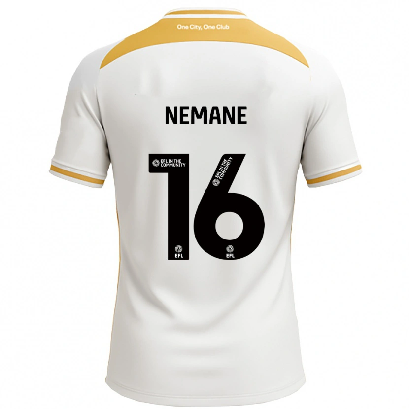 Danxen Kinderen Aaron Nemane #16 Wit Goud Thuisshirt Thuistenue 2025/26 T-Shirt België