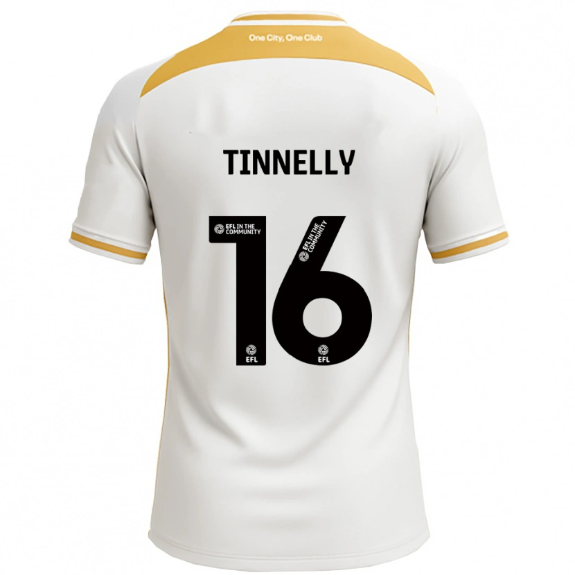 Danxen Kinderen Becky Tinnelly #16 Wit Goud Thuisshirt Thuistenue 2025/26 T-Shirt België