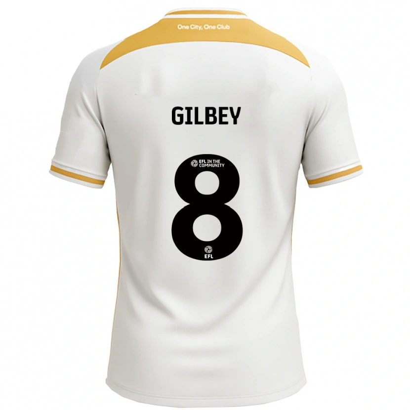 Danxen Kinderen Alex Gilbey #8 Wit Goud Thuisshirt Thuistenue 2025/26 T-Shirt België