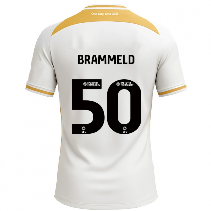 Danxen Kinderen Michael Brammeld #50 Wit Goud Thuisshirt Thuistenue 2025/26 T-Shirt België