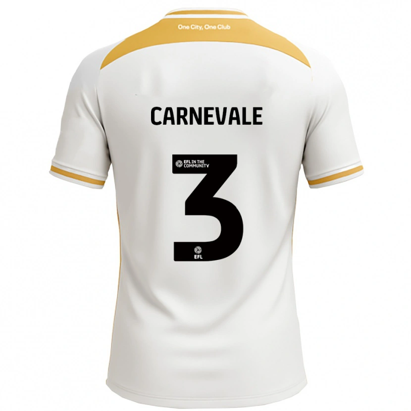 Danxen Kinderen Giusy Carnevale #3 Wit Goud Thuisshirt Thuistenue 2025/26 T-Shirt België