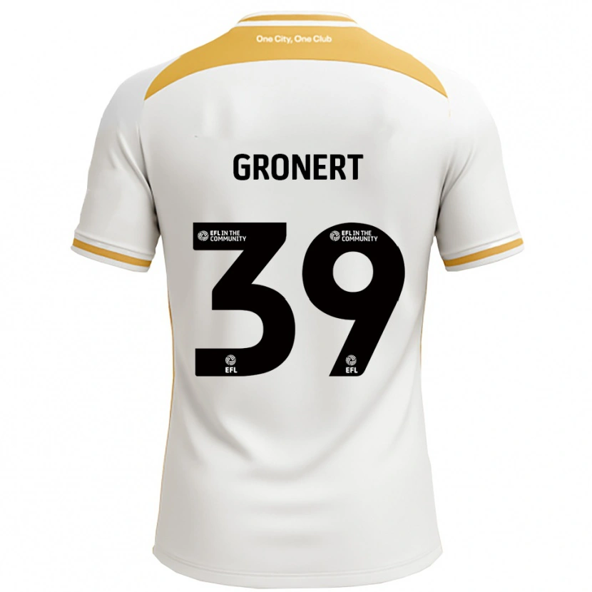 Danxen Kinderen Alex Gronert #39 Wit Goud Thuisshirt Thuistenue 2025/26 T-Shirt België
