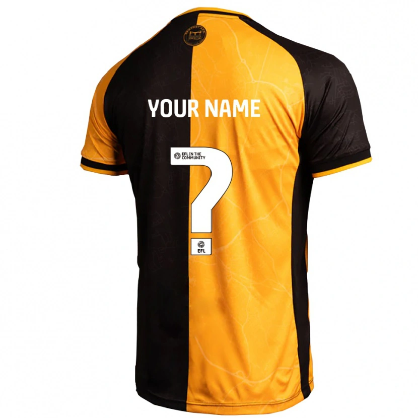 Danxen Kinderen Uw Naam #0 Geel Zwart Thuisshirt Thuistenue 2025/26 T-Shirt België