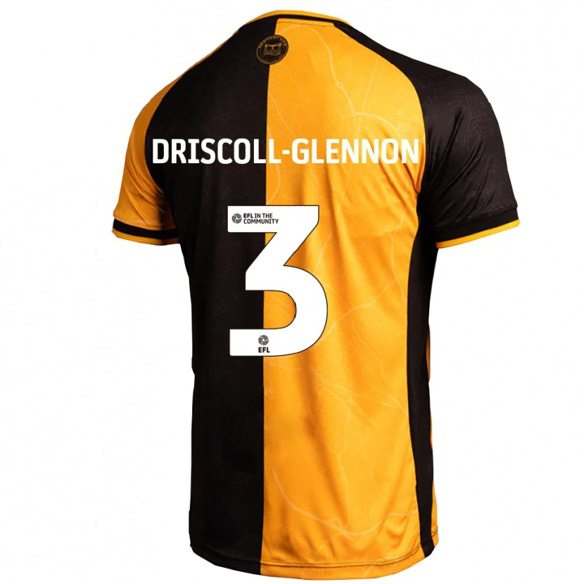 Danxen Kinderen Anthony Driscoll-Glennon #3 Geel Zwart Thuisshirt Thuistenue 2025/26 T-Shirt België
