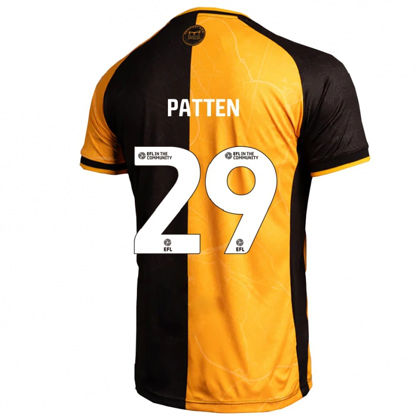 Danxen Kinderen Keenan Patten #29 Geel Zwart Thuisshirt Thuistenue 2025/26 T-Shirt België