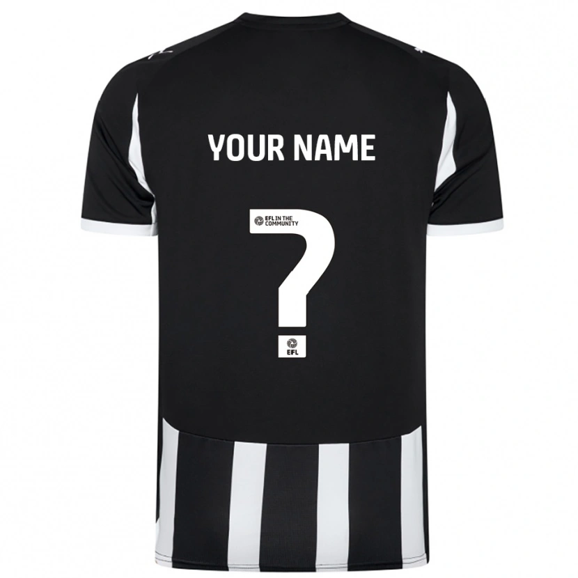 Danxen Kinderen Uw Naam #0 Zwart Wit Thuisshirt Thuistenue 2025/26 T-Shirt België