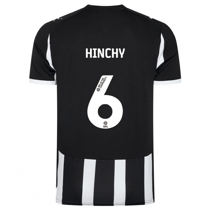 Danxen Kinderen Jack Hinchy #6 Zwart Wit Thuisshirt Thuistenue 2025/26 T-Shirt België