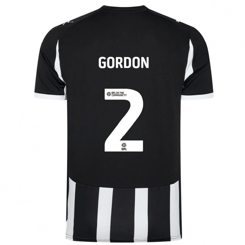 Danxen Kinderen Kellan Gordon #2 Zwart Wit Thuisshirt Thuistenue 2025/26 T-Shirt België