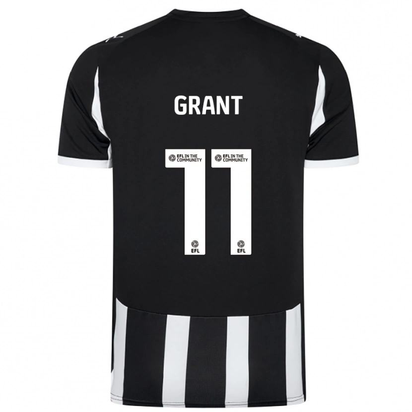 Danxen Kinderen Conor Grant #11 Zwart Wit Thuisshirt Thuistenue 2025/26 T-Shirt België