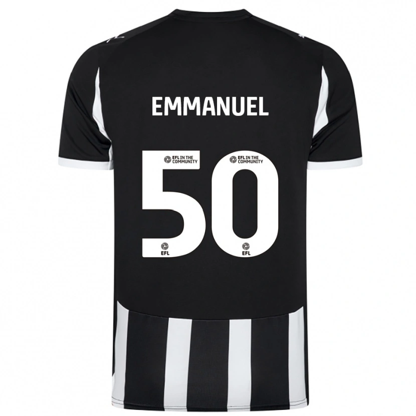 Danxen Kinderen Daniel Emmanuel #50 Zwart Wit Thuisshirt Thuistenue 2025/26 T-Shirt België