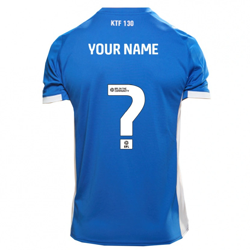 Danxen Kinderen Uw Naam #0 Blauw Wit Thuisshirt Thuistenue 2025/26 T-Shirt België