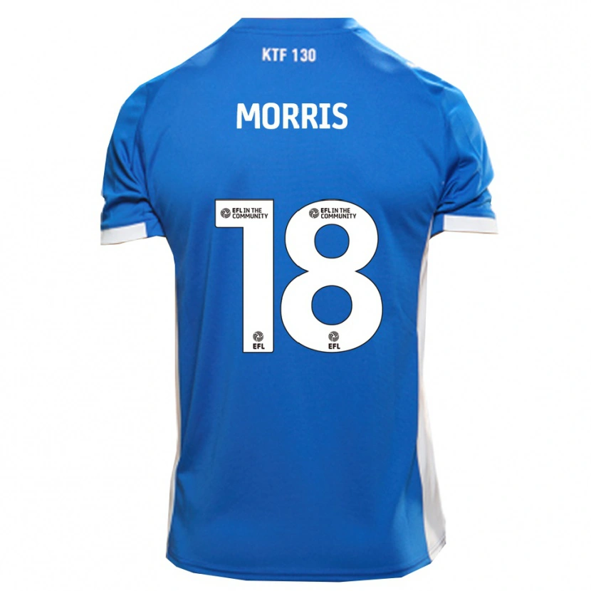Danxen Kinderen Kieron Morris #18 Blauw Wit Thuisshirt Thuistenue 2025/26 T-Shirt België