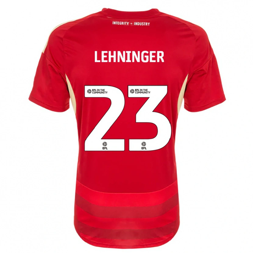 Danxen Kinderen Saskia Lehninger #23 Rood Wit Thuisshirt Thuistenue 2025/26 T-Shirt België