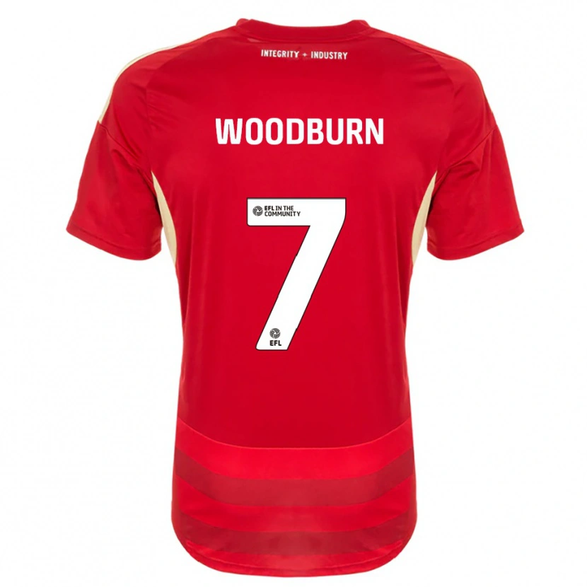 Danxen Kinderen Ben Woodburn #7 Rood Wit Thuisshirt Thuistenue 2025/26 T-Shirt België