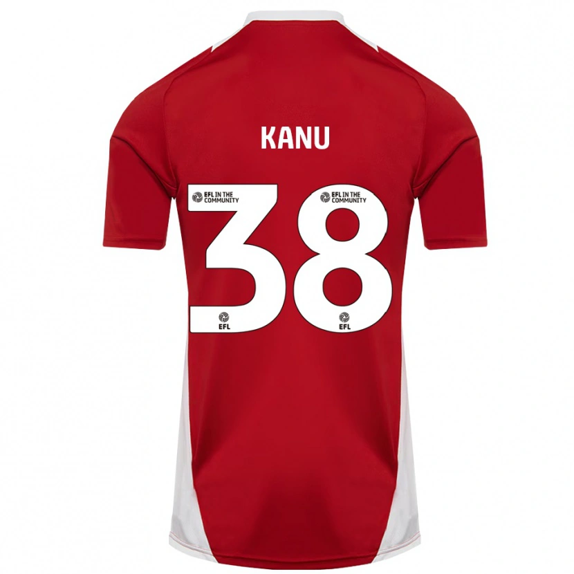 Danxen Kinderen Abu Kanu #38 Rood Wit Goud Thuisshirt Thuistenue 2025/26 T-Shirt België