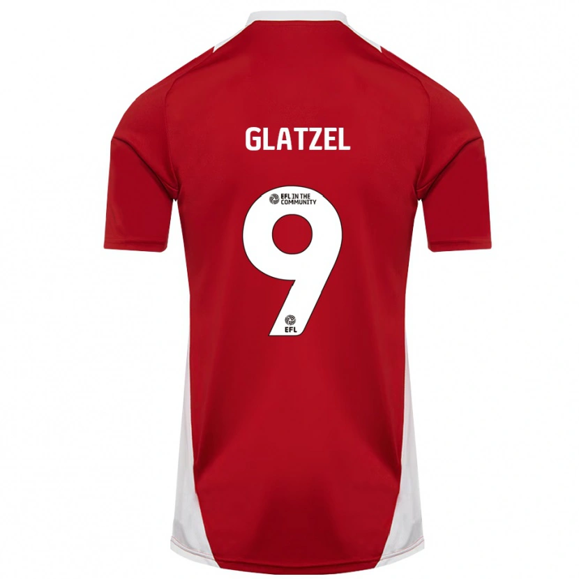 Danxen Kinderen Paul Glatzel #9 Rood Wit Goud Thuisshirt Thuistenue 2025/26 T-Shirt België